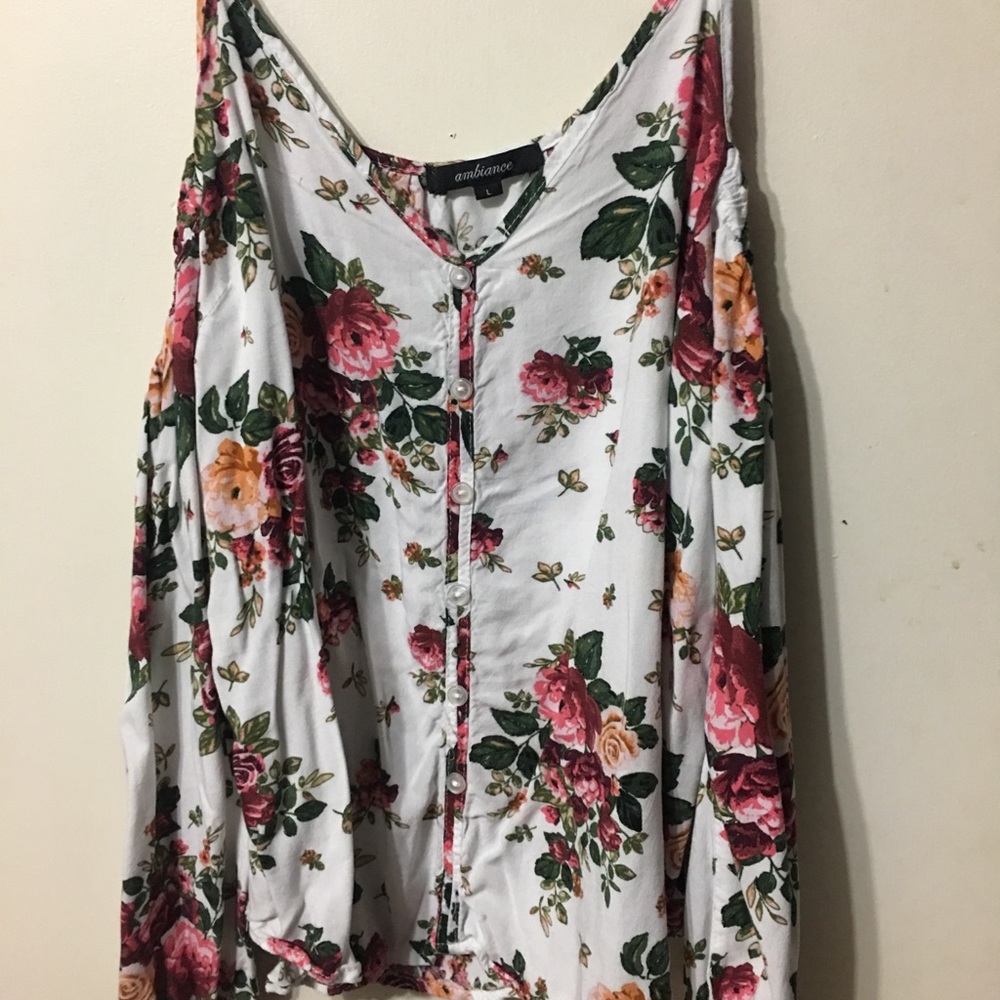 Floral Blouse/Ambiance/Size large